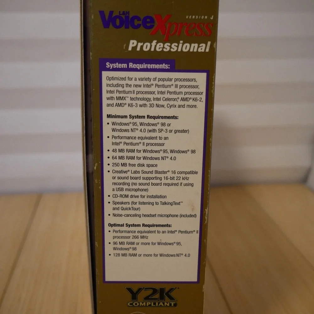 NOS VoiceXpress Professional Version 4 - Lernout + Hauspie‎ for Windows 1999 CD